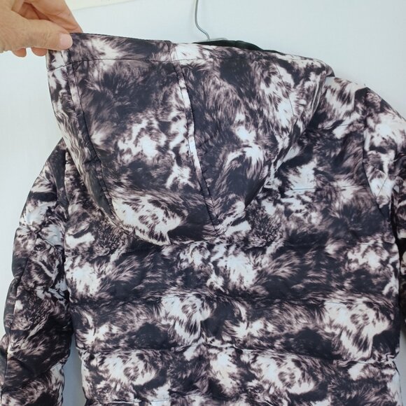 The Kooples Down Puffef Jacket Black White Winter Ski Coat Womens X Small - Picture 12 of 12